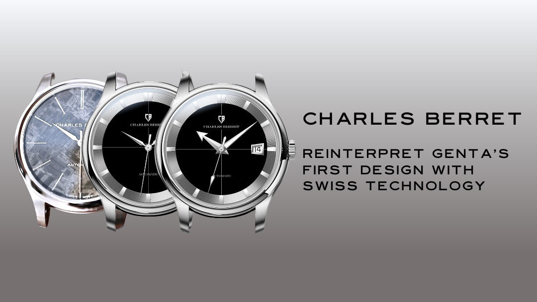 Load video: Introduction to Charles Berret&#39;s Darth, Arrow and its watch accessories. Charles Berret is a contemporary reinterpretation of Gerald Genta&#39;s first design with technological advancement.  Being a new microbrand, Charles Berret hopes to unite vintage horology with modern craftsmenship.